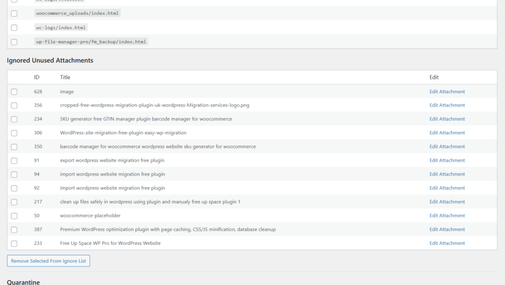 WordPress cleanup plugin, unused media remover, orphan files WordPress, uploads folder cleaner